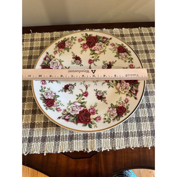 Decorative Baum Bros Formalities Victorian Rose Cake Plate & Server Set Bohemian - Picture 3 of 10